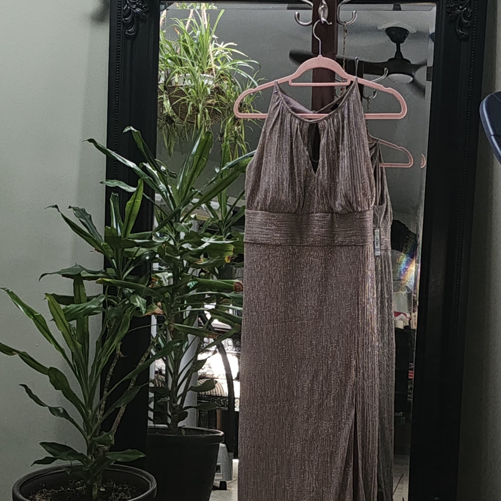 Elegant Metallic Evening Gown